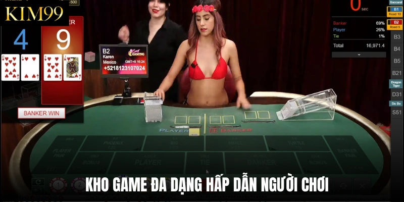 Kho game đa dạng hấp dẫn người chơi